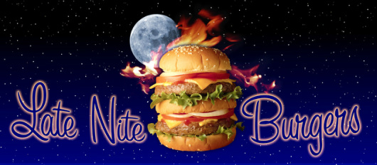 Late Nite Burgers sign